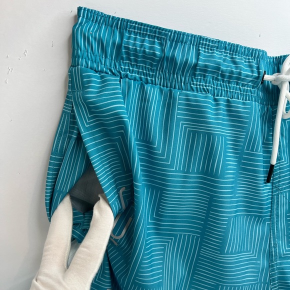 SPYDER MEN'S SWIMSUIT OR WORKOUT SHORTS TURQUOISE, LARGE W/2 POCKTS ON THE SIDE - Picture 8 of 16